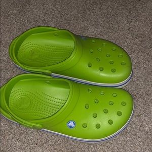 Lime green Two tone crocs!